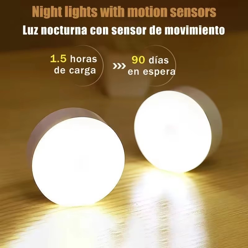 Outdoor Lighting Sensor - USB Oplaadbaar LED Nachtlampje met Schakelaar,