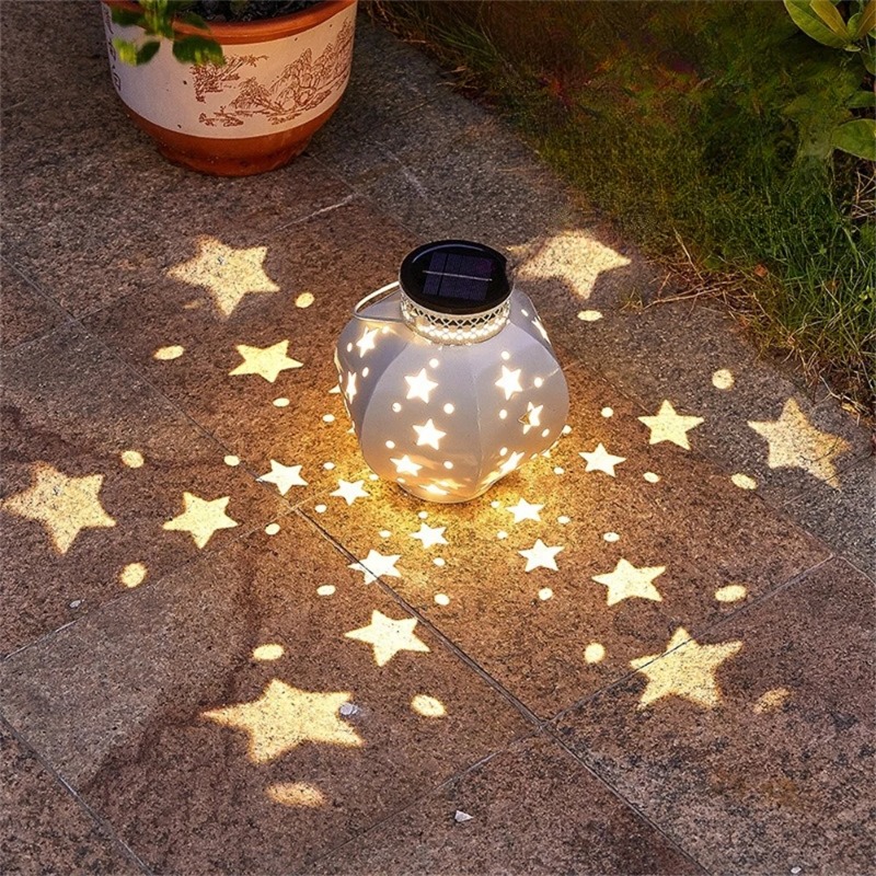 Outdoor Lighting B&Q - Tuinsternprojectorlamp Hangende zonne-verlichting Buiten hangende zonnelantaarns
