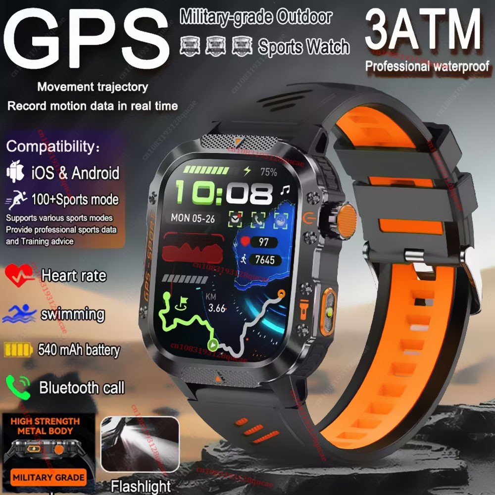 Outdoor Lighting Perspectives - 2026 Militair Outdoor Smartwatch voor Heren