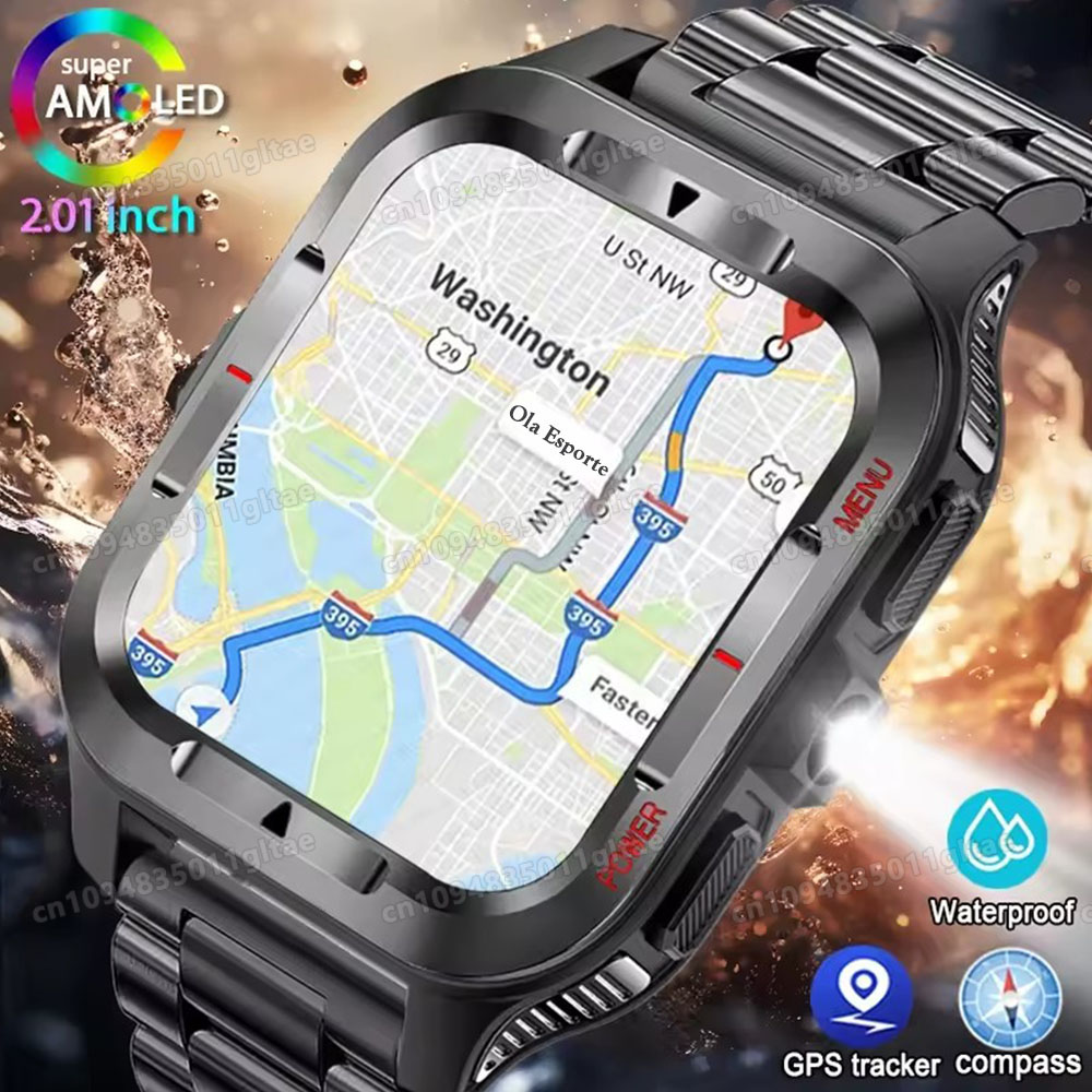 Outdoor Lighting Perspectives - Robuust militair buitensporten smartwatch Gezondheidsmonitoring Stemassistent