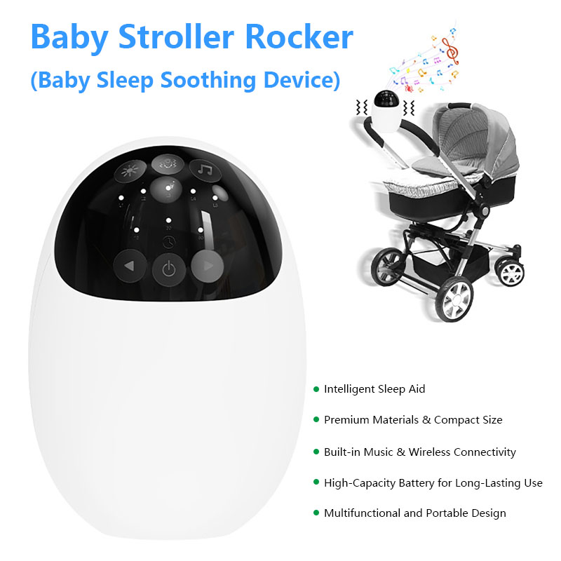 Outdoor Lighting For Home - Draagbare buiten-babywieg met nachtlampje, Bluetooth-speaker, witte