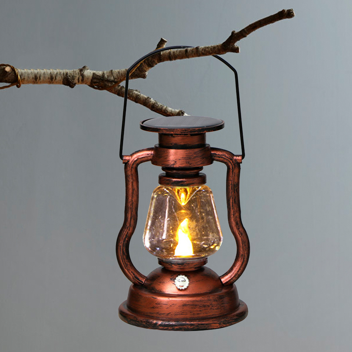 Solar Lantern Hanging - Sfeerlicht Retro LED-zonnelicht Olielamp Flikkerende vlamloze