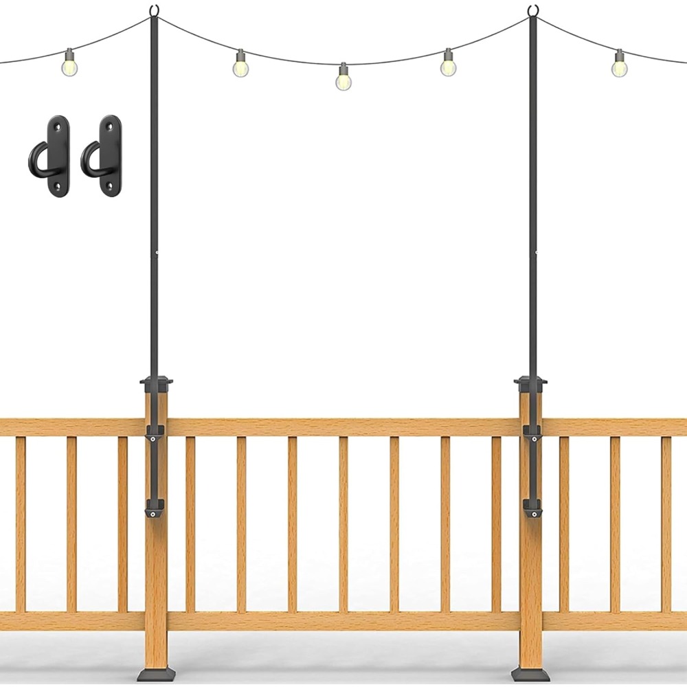 Wall Lighting Outdoor - 2-pack lichtslingerpalen - roestvrijstalen 1,8 m