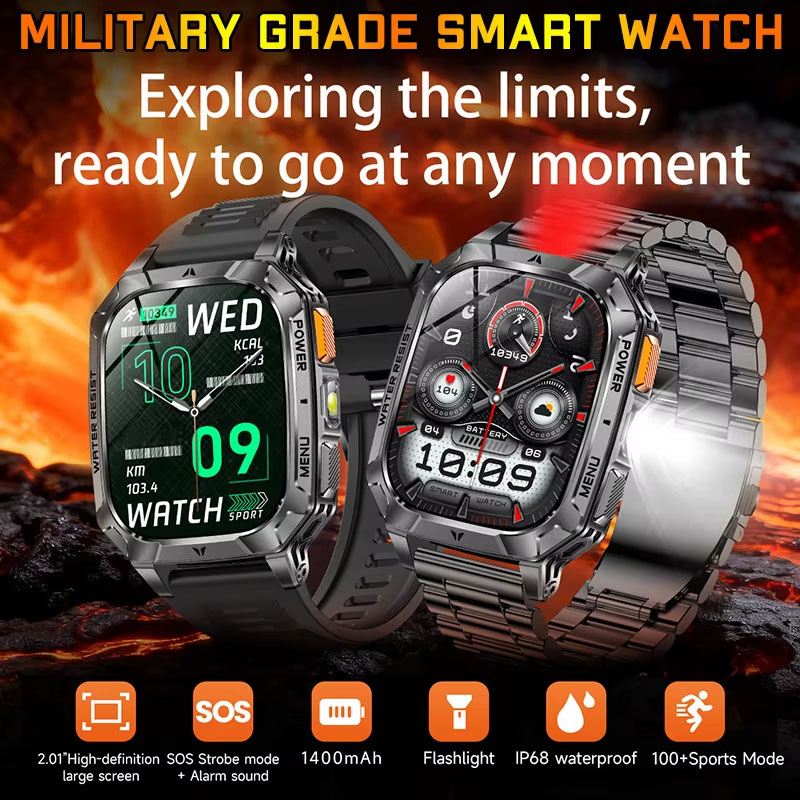 Outdoor Lighting Perspectives - 2026 Nieuwe Hot zaklamp Heren Smartwatch