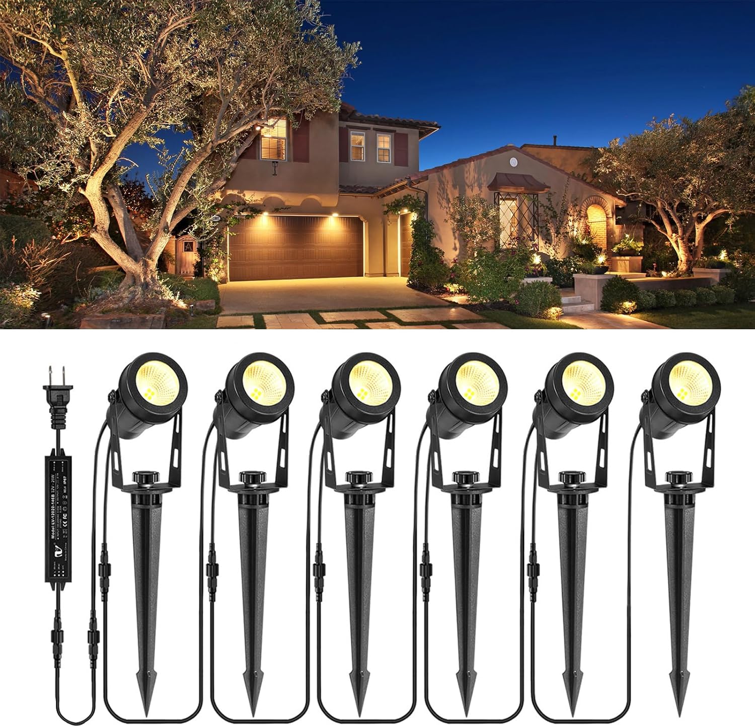 Outdoor Lighting Low Voltage - Laagspanning landschapsverlichting 6-pack, spotlight buiten met