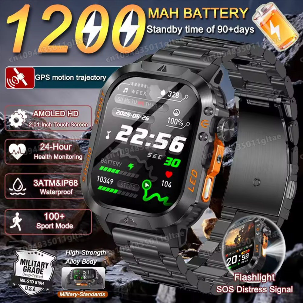 Outdoor Lighting Perspectives - 2026 Nieuwe Militaire Smart Horloge Mannen