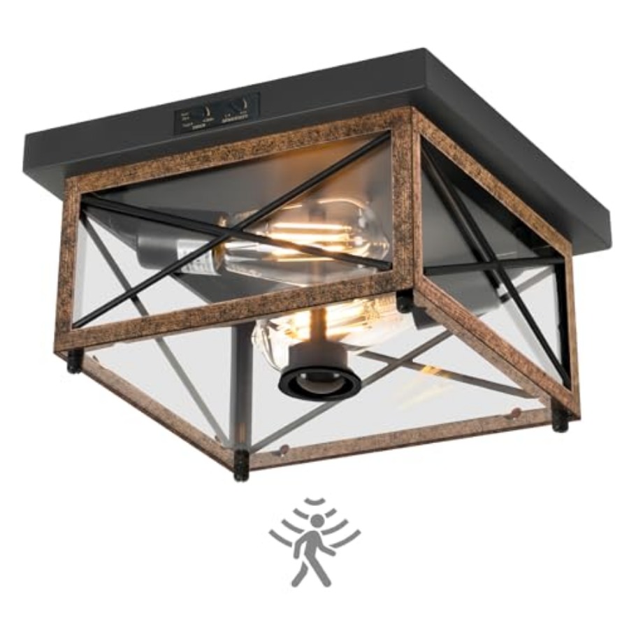 Outdoor Lighting Sensor - Buitenplafondlamp met bewegingssensor, vlakke montage veranda