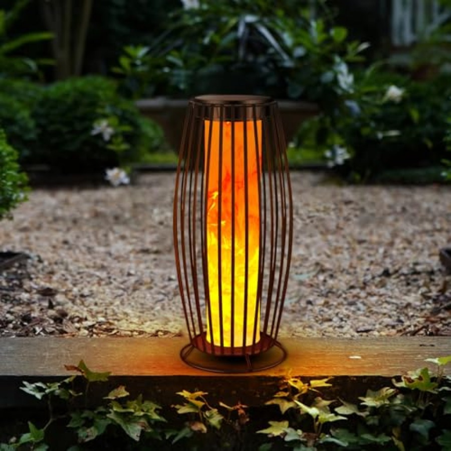Outdoor Lighting Lamps - Zonne-buitenvloerlamp Flikkerende vlam Zonne-buitenlamp Zonne-lantaarns Buiten