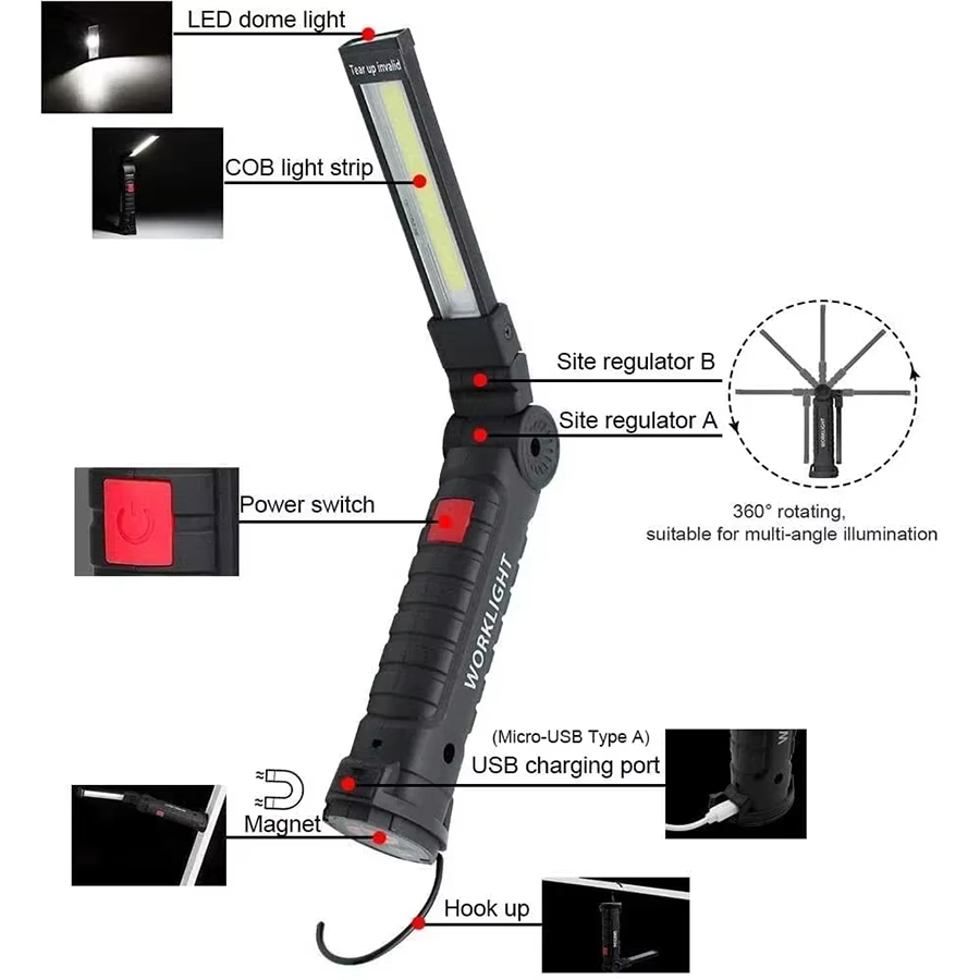 Draagbare LED-zaklamp met magn - Outdoor Lighting B&Q recensie en prijs