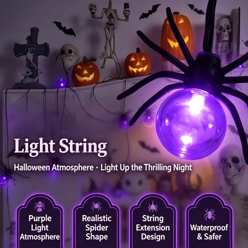 Op batterijen werkende Spider  - Outdoor Lighting Yard Decoration recensie en prijs