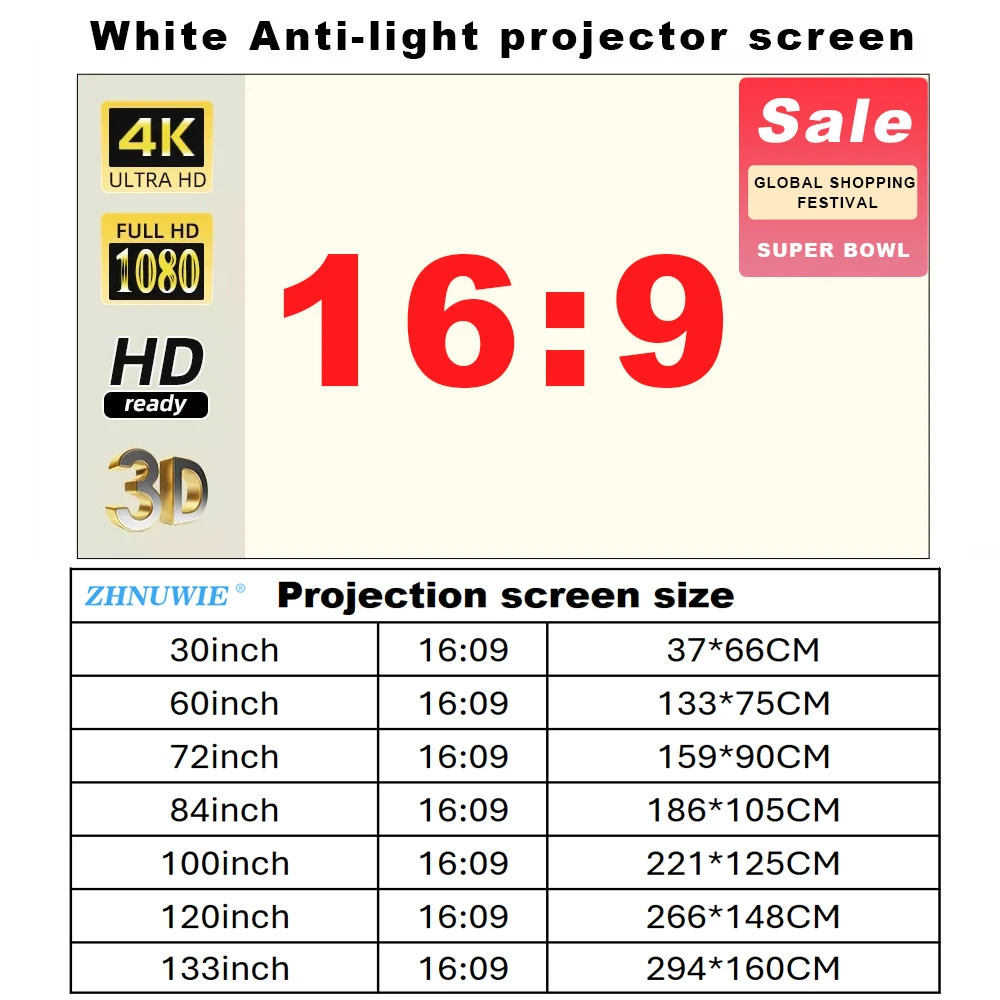 Projectorscherm 16:9 Hoge held - Outdoor Lighting Grid Screen recensie en prijs