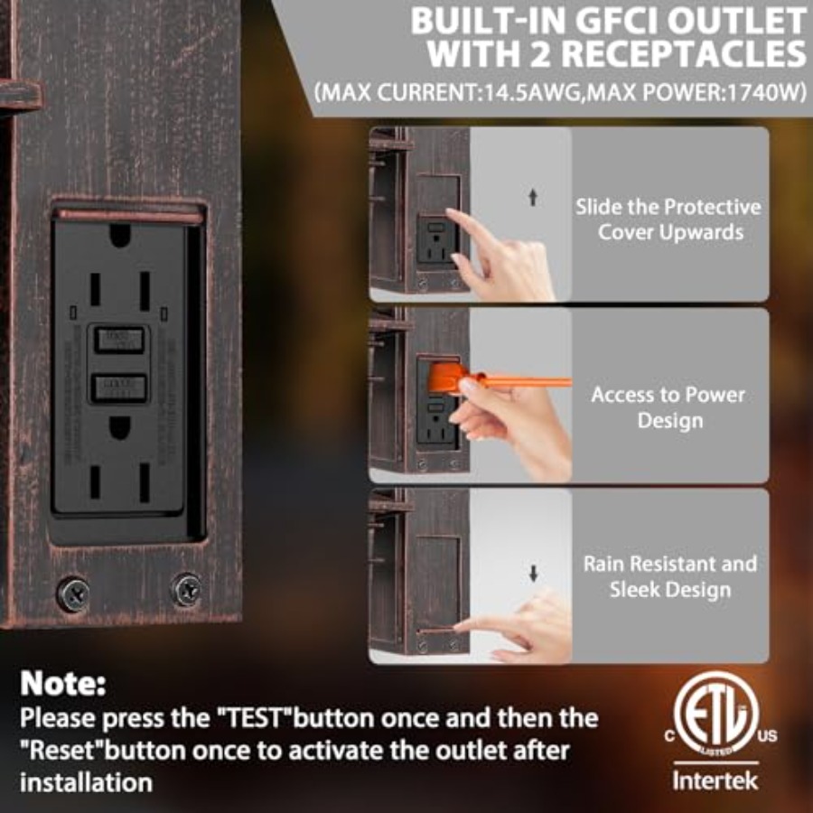 Buitenverlichting met GFCI-aan - Outdoor Lighting No Outlet recensie en prijs