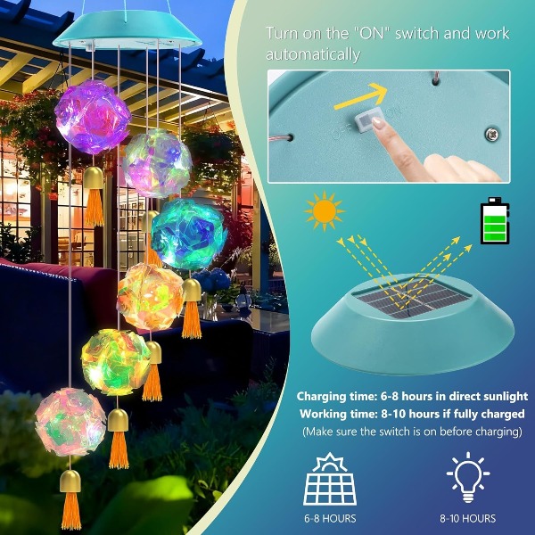 Zonne-windgong, kleurverandere - Color Changing Outdoor recensie en prijs