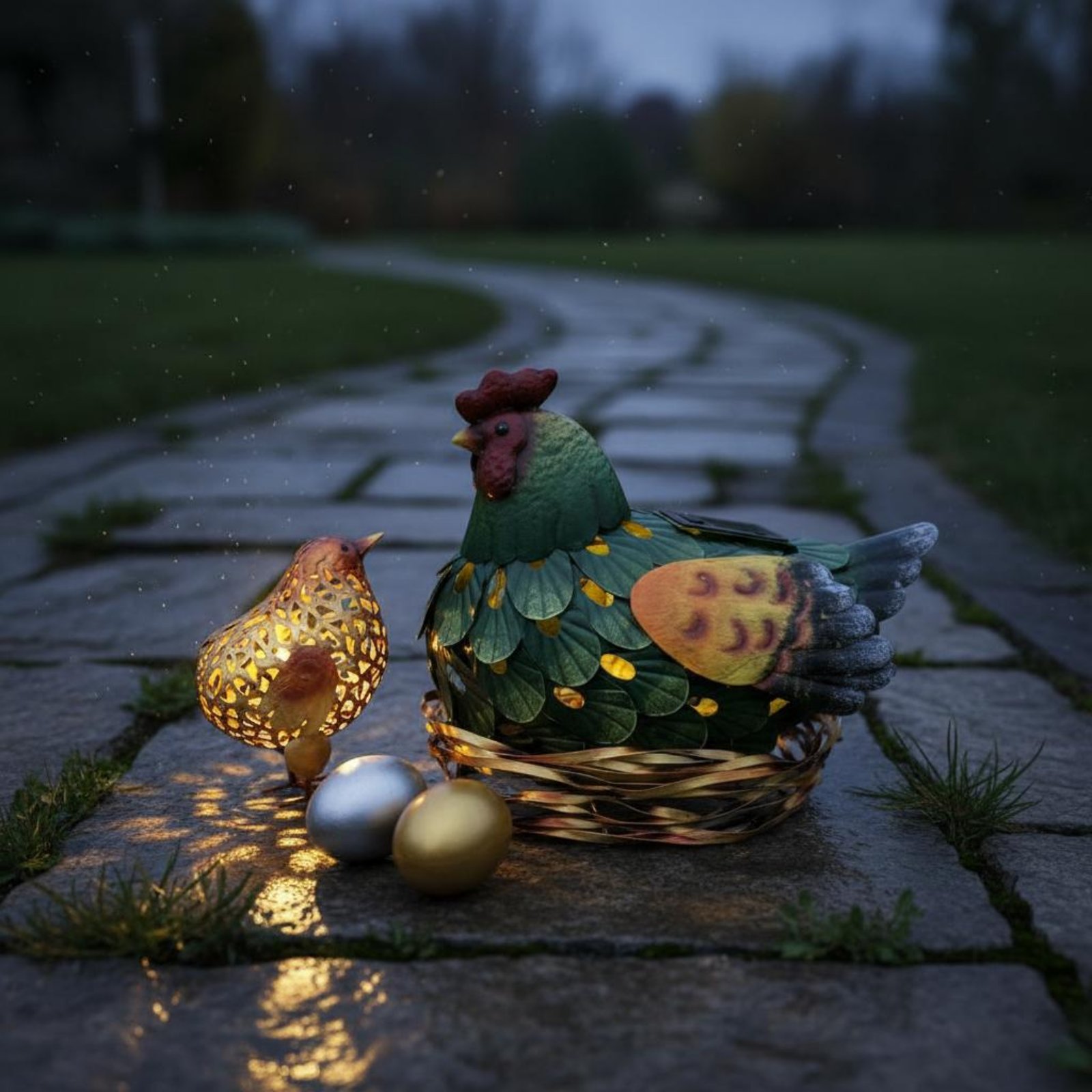 Solar Lantern Chicken Statue O - Outdoor Lighting Yard Decoration recensie en prijs