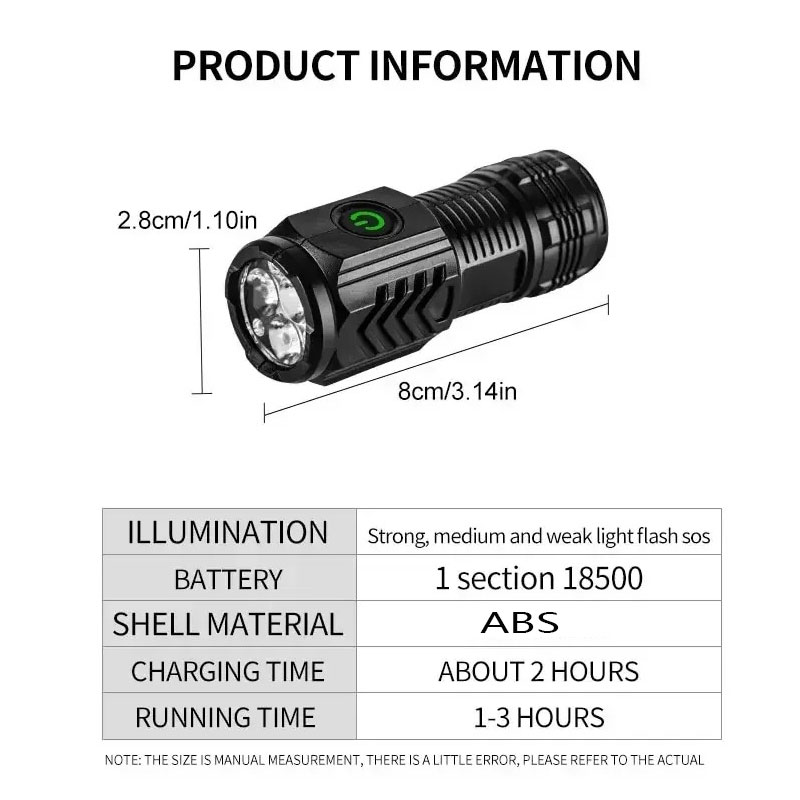 Mini 3LED-zaklamp met penclip, - Outdoor Lighting Diy recensie en prijs