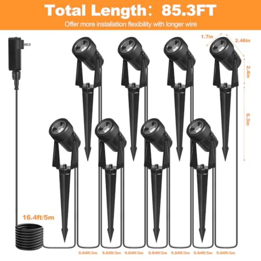 85.3FT LED buitenlamp voor lan - Outdoor Lighting Low Voltage recensie en prijs