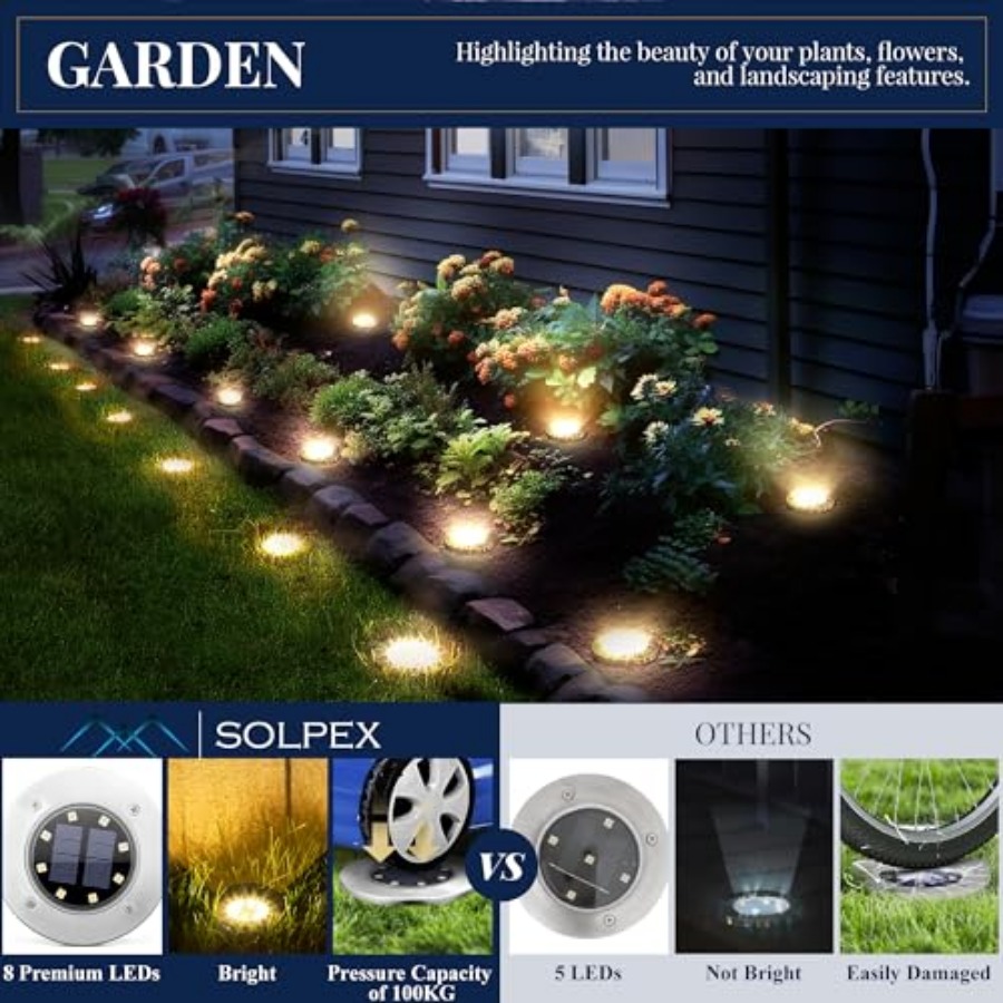 Solar Ground Lights Solar Ligh - Outdoor Lighting Led recensie en prijs