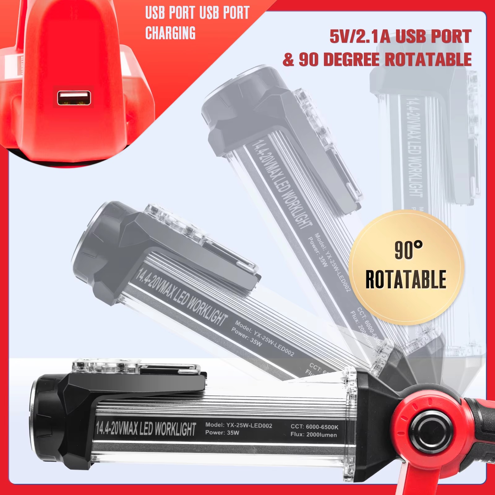 35W 2000LM draadloze LED-werkl - Outdoor Lighting Milwaukee recensie en prijs
